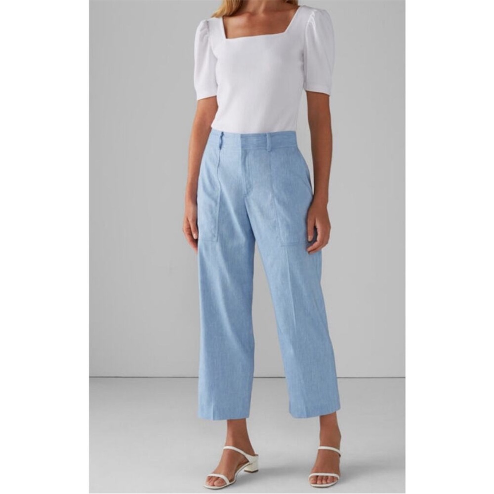 NEW WITH TAGS Light Blue Women's Cropped Pants Size 12
